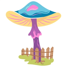 Fairyland Theme Mushroom Cutout